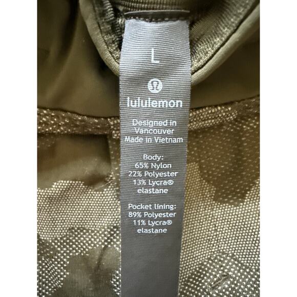 Lululemon T.H.E. Short 9" *Linerless Mens L Variegated Mesh Camo Max Dark Olive - Picture 9 of 14